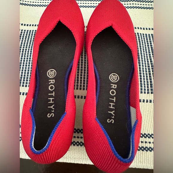 Rothy's Shoes - Pre-Loved Rothy's Cherry Solid Round Toe Knit Flats (RETIRED)